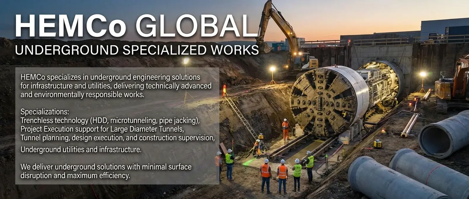 Underground Specialized Works by HEMCo Global Pvt Ltd.